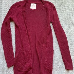 Maroon cardigan